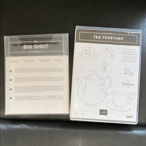 Stampin' Up! Tea Together Cling Stamp Set with Dies
